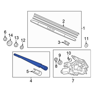 Honda OE - Rear Wiper Arm