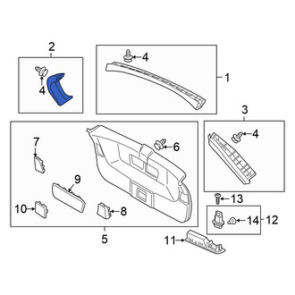 Honda OE - Rear Right Upper Liftgate Trim