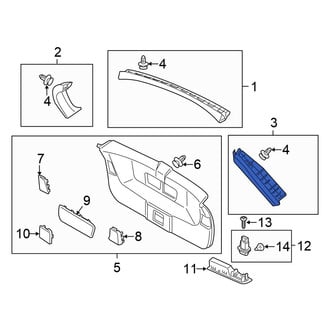 Honda OE - Rear Left Upper Liftgate Trim