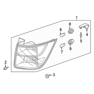 Honda OE - Rear Lamps - Combination Lamps (On Side Panel)