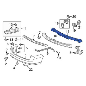 Honda OE - Rear Bumper Impact Absorber