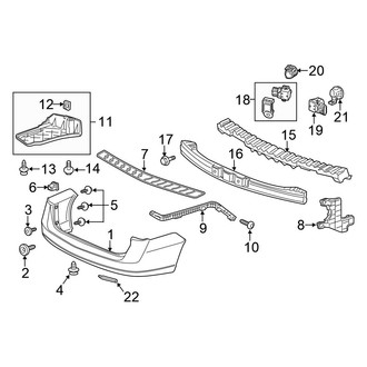Honda OE - Rear Bumper - Bumper & Components