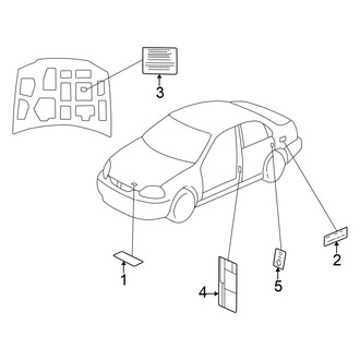 Honda OE - Information Labels - Labels (DX / EX / GX / LX Sedan)