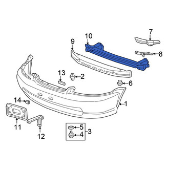 Honda OE - Bumper Face Bar Reinforcement Beam