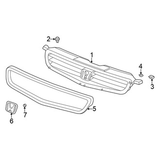 Honda OE - Grille & Components (DX / EX / GX / LX Sedan)