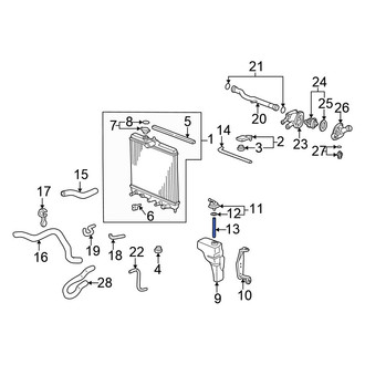 Honda OE - Engine Coolant Reservoir Hose