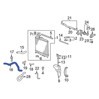 Honda OE - Lower Radiator Coolant Hose