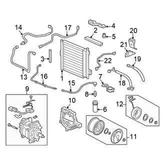 Honda OE - Air Conditioner & Heater - Condenser, Compressor & Lines