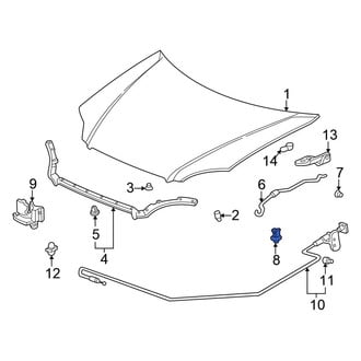 Honda OE - Hood Prop Rod Retainer