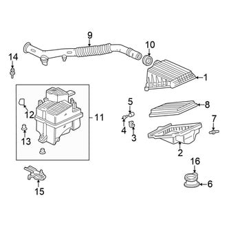 Honda OE - Engine / Transaxle - Air Intake (USA & Canada Built), (CX / DX / LX)