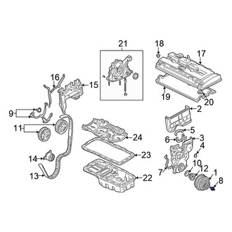 Honda OE - Engine Crankshaft Pulley Bolt