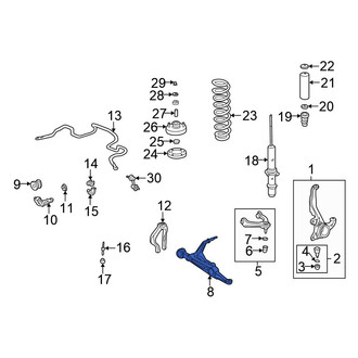 Honda OE - Rear Lower Rearward Suspension Control Arm