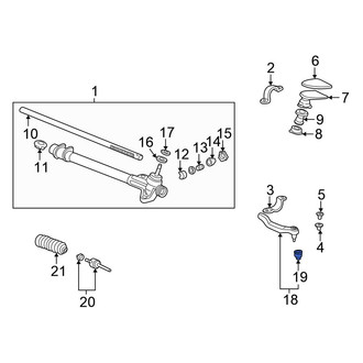 Honda OE - Steering Tie Rod End Boot