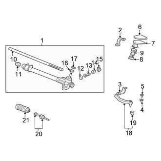 Honda OE - Steering Gear & Linkage (Manual Steering), (Manual Steering)