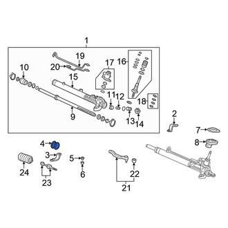 Honda OE - Right Rack and Pinion Mount Bushing