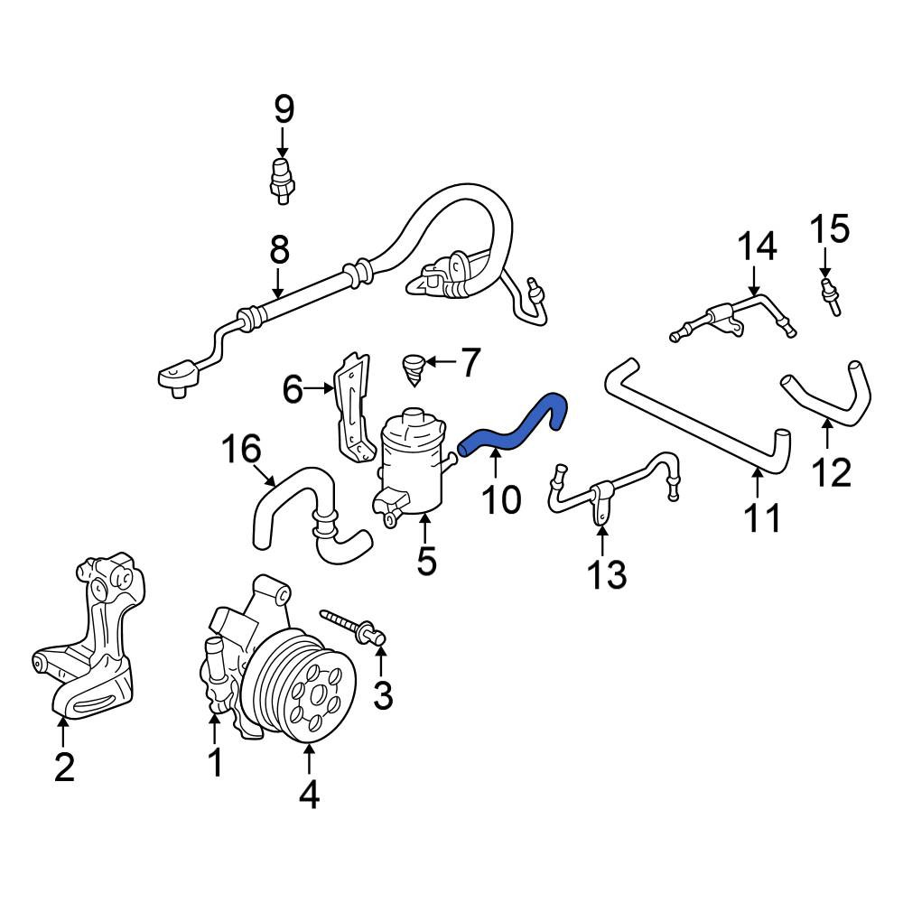 Honda OE 53732S04G50 - Front Lower Power Steering Line