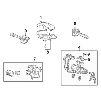 Honda OE - Steering Column - Shroud, Switches & Levers