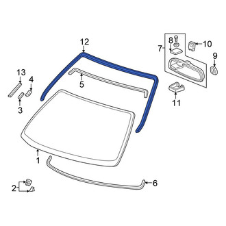 Honda OE - Front Windshield Molding