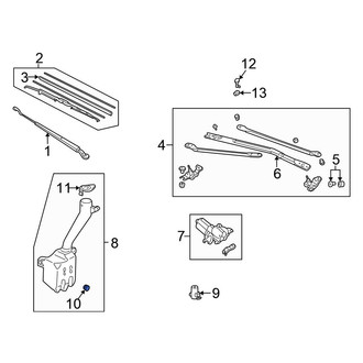 Honda OE - Washer Fluid Reservoir Mounting Grommet