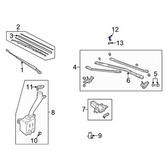 Honda OE - Front Right Windshield Washer Nozzle