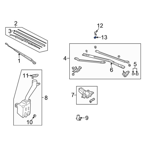 Windshield Washer Nozzle Clip