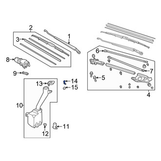 Honda OE - Front Right Windshield Washer Nozzle