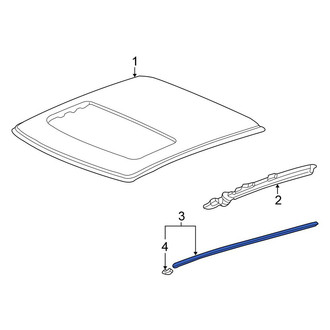 Honda OE - Right Roof Drip Molding