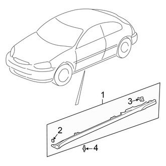 Honda OE - Pillars, Rocker & Floor - Exterior Trim (CX / DX Hatchback)