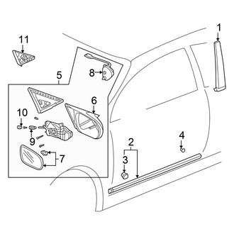 Honda OE - Front Door - Exterior Trim