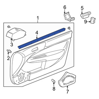 Honda OE - Front Door Window Belt Weatherstrip