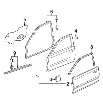 Honda OE - Front Door - Door & Components (DX / EX / GX / LX Sedan)