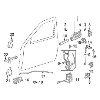 Honda OE - Front Outer Door Lock Operating Rod Bushing