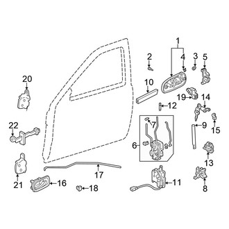 Honda OE - Front Interior Door Handle Clip