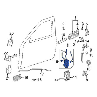 Honda OE - Front Right Door Latch Assembly