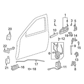 Honda OE - Front Door - Lock & Hardware (DX / EX / GX / LX Sedan)