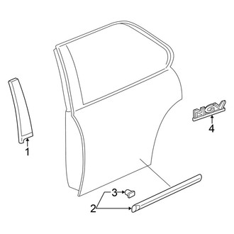 Honda OE - Rear Door - Exterior Trim (DX / GX / LX Sedan)