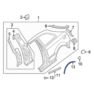 Honda OE - Rear Wheel Arch Molding