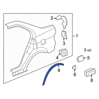 Honda OE - Rear Wheel Arch Molding