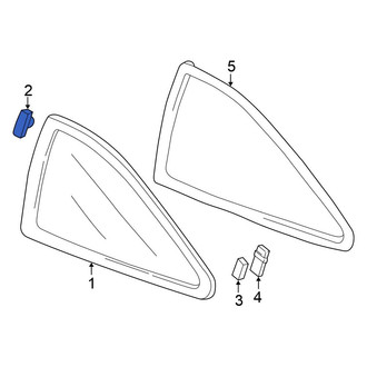Honda OE - Right Quarter Panel Glass Clip