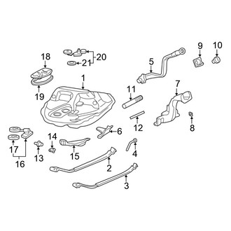 Honda OE - Fuel System Components (Federal), (Sedan)