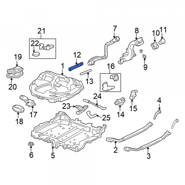 Honda OE 17651S04A00 Lower Fuel Filler Neck