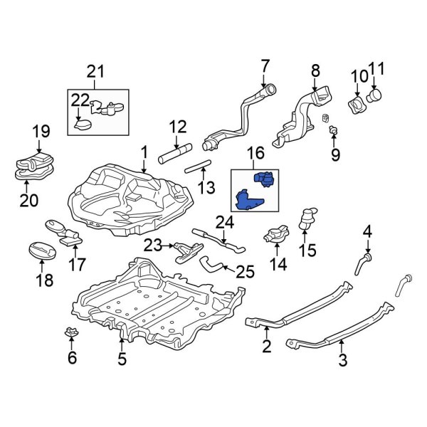 Honda OE 04101P2PA00 Fuel Tank Pressure Sensor
