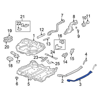 Honda OE - Left Fuel Tank Strap