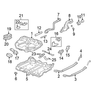 Honda OE - Fuel System Components (California), (DX / EX / HX Coupe)