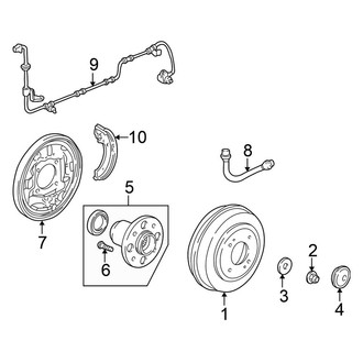 Honda OE - Rear Suspension - Brake Components (Drum Brakes), (CX / DX / EX / GX / HX / LX)