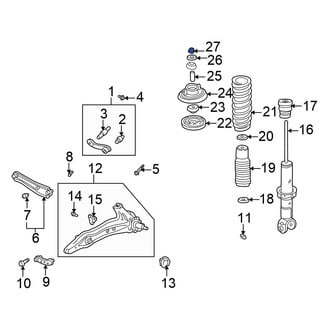 Honda OE - Front Suspension Strut Mount Nut