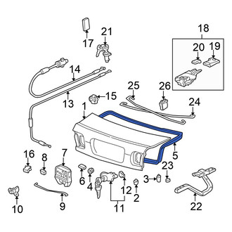 Honda OE - Rear Deck Lid Seal