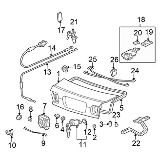 Honda OE - Trunk Lid - Lid & Components