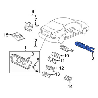 Honda OE - Rear Deck Lid Emblem