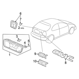 Honda OE - Lift Gate - Exterior Trim (CX / DX Hatchback)